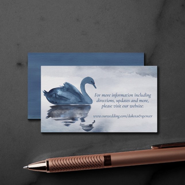 Misty Reflections | Dusty Blue Swan Lake Website Enclosure Card (Creator Uploaded)