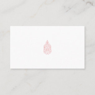 Misty Rose, Flush Mahogany, Decorative Design Appointment Card