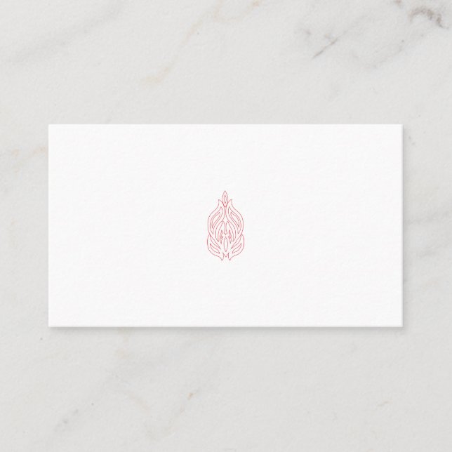 Misty Rose, Flush Mahogany, Decorative Design Appointment Card (Front)