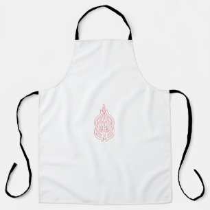 Misty Rose, Flush Mahogany, Decorative Design Apron