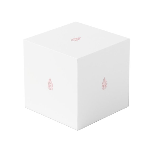 Misty Rose, Flush Mahogany, Decorative Design Cube (Front Angled)
