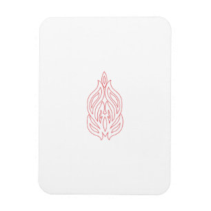 Misty Rose, Flush Mahogany, Decorative Design Magnet