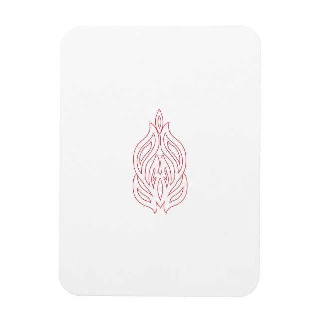 Misty Rose, Flush Mahogany, Decorative Design Magnet (Vertical)