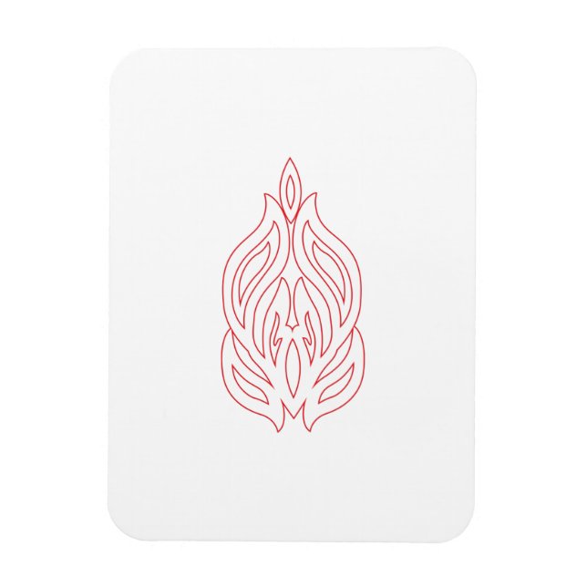Misty Rose, Flush Mahogany, Decorative Design Magnet (Vertical)
