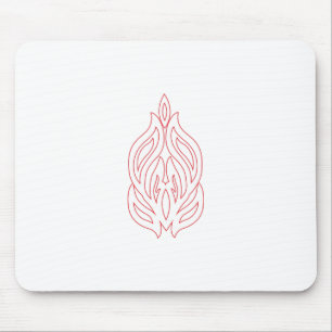 Misty Rose, Flush Mahogany, Decorative Design Mouse Pad