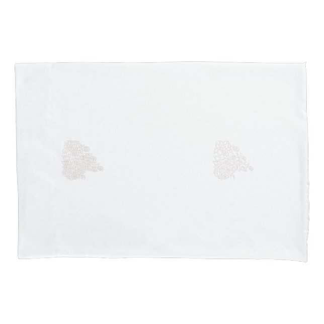 Misty Rose, Flush Mahogany, Decorative Design Pillowcase (Front)