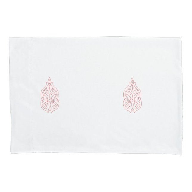 Misty Rose, Flush Mahogany, Decorative Design Pillowcase (Front)