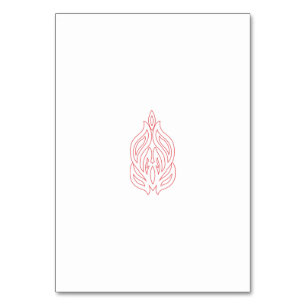 Misty Rose, Flush Mahogany, Decorative Design Table Number