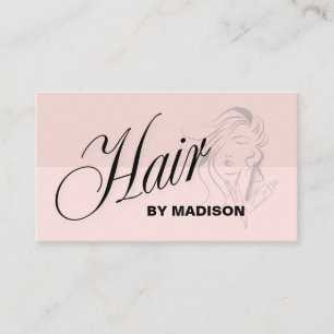 Misty Rose Hair Stylist QR Code Business Card