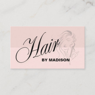 Misty Rose Hair Stylist QR Code  Business Card