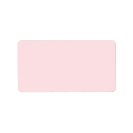 Misty Rose Light Baby Pink Solid Colour Background Address Label
