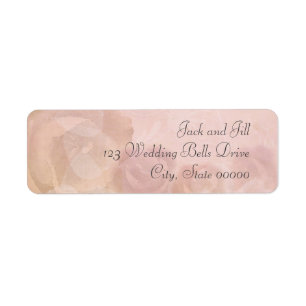 Misty Rose Pink Return Address Labels Wedding