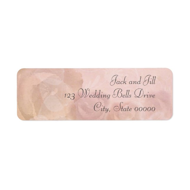 Misty Rose Pink Return Address Labels Wedding (Front)