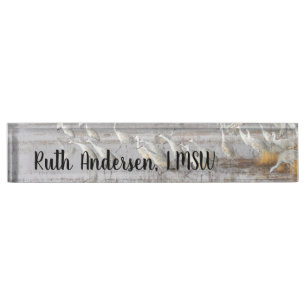 Misty Sandhill Cranes Nameplate