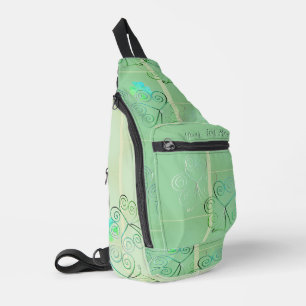 Misty Shamrocks Printed Sling Bag