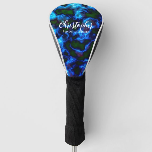 Misty Smoke Blue Golf Head Cover (Front)