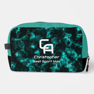 Misty Smoke Monogram Aqua Dopp Kit