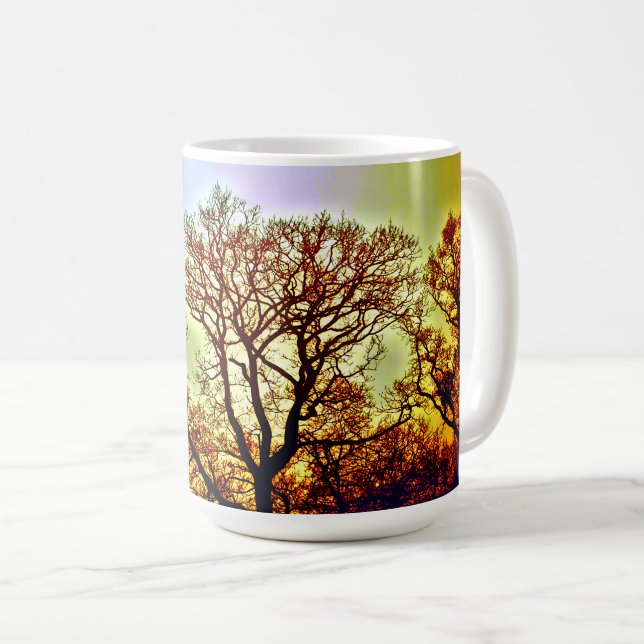 MISTY SUN TREES COFFEE MUG (Front Right)