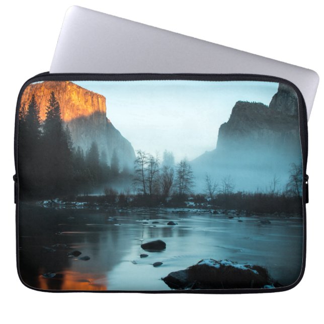 Misty Sunset in Yosemite Laptop Sleeve (Front)