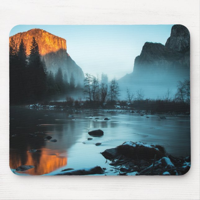 Misty Sunset in Yosemite Mouse Pad (Front)