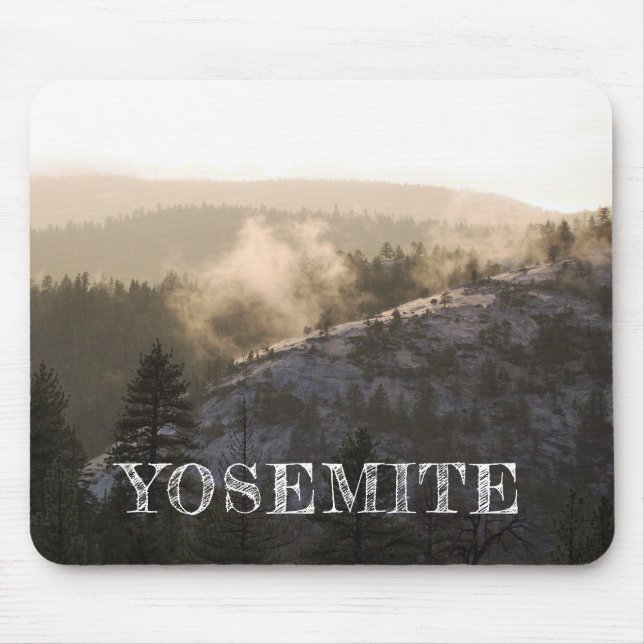 Misty Sunset in Yosemite Mouse Pad (Front)