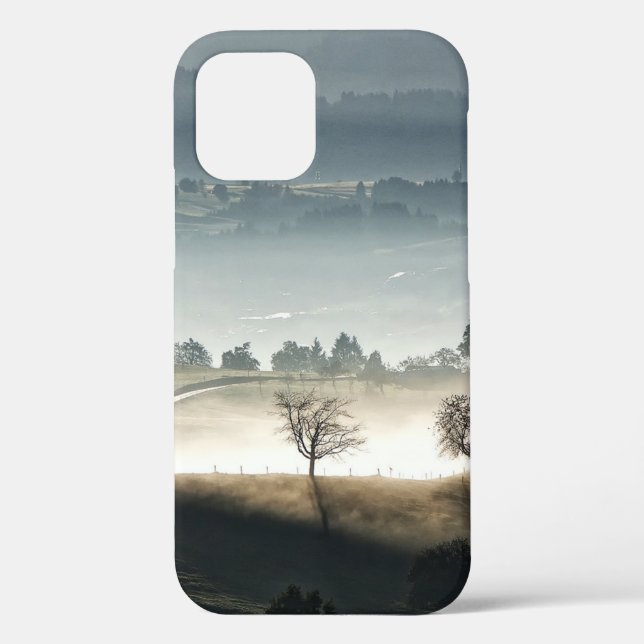 Misty Switzerland Countryside Landscape Case-Mate iPhone Case (Back)
