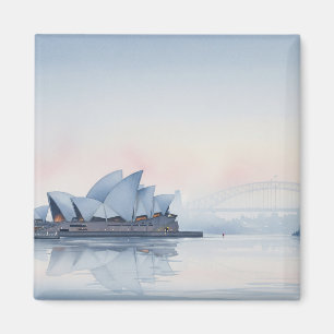 Misty Sydney Opera House Australia Magnet
