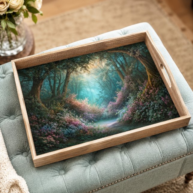 Misty Teal Enchanted Forest Glade Decoupage Tissue Paper (Creator Uploaded)