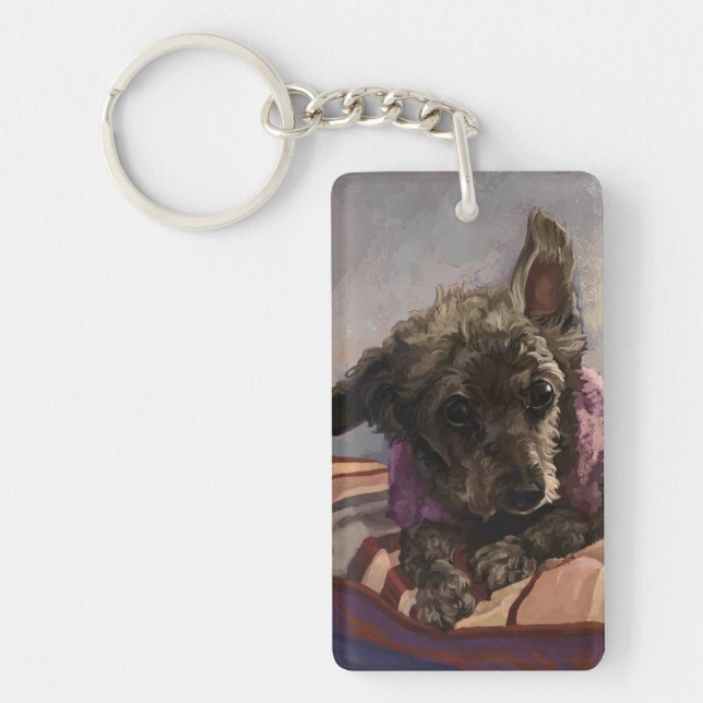 Misty the Poodle Key Ring (Front)