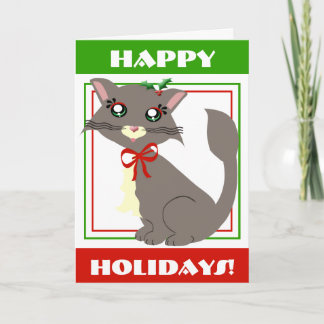 Misty Toon Kitty Holiday! Card