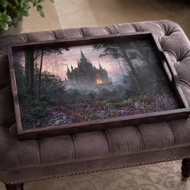 Misty Twilight Gothic Castle Forest Decoupage Tissue Paper (Creator Uploaded)
