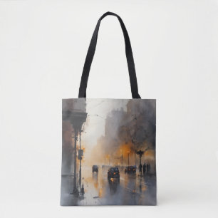Misty Urban Evening Tote Bag