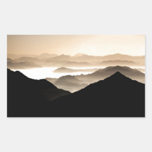 Misty valley rectangular sticker