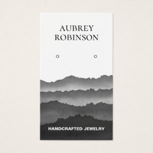 Misty Watercolor Mountains Grey Display Card
