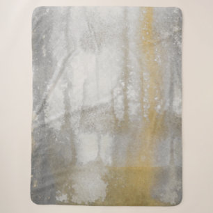 Misty Wilds Abstract Watercolor Print Sherpa Blanket