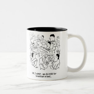 Misunderstanding over Breakfast in Bed Two-Tone Coffee Mug