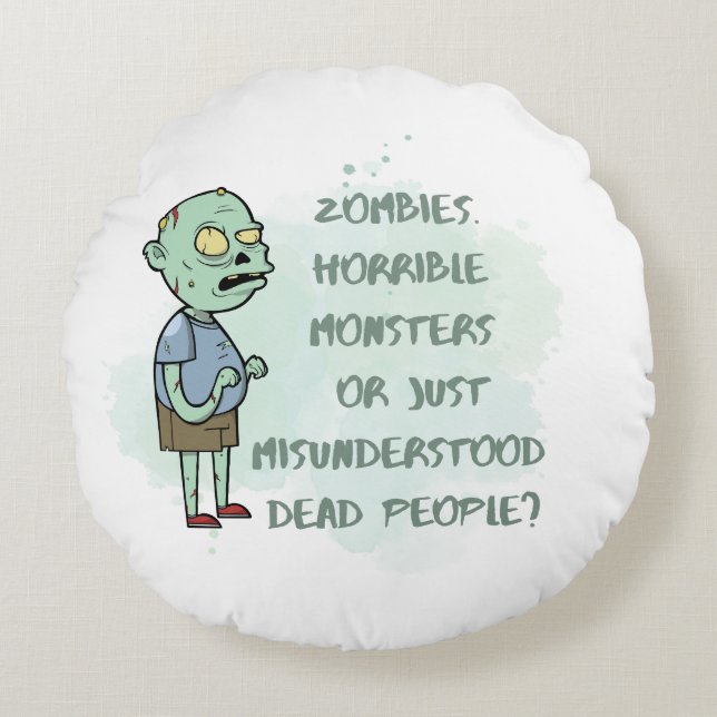 Misunderstood Zombies - Double Sided Round Cushion (Front)