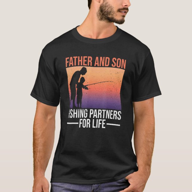 Mit Papa Angeln Bester Papa Der Welt Fischer Fathe T-Shirt (Front)