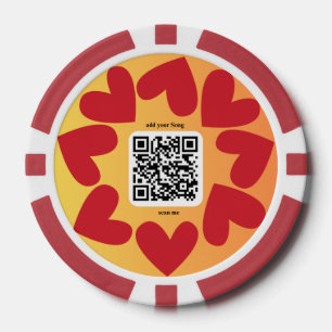Mit personalisierten Song per QR-code Poker Chips