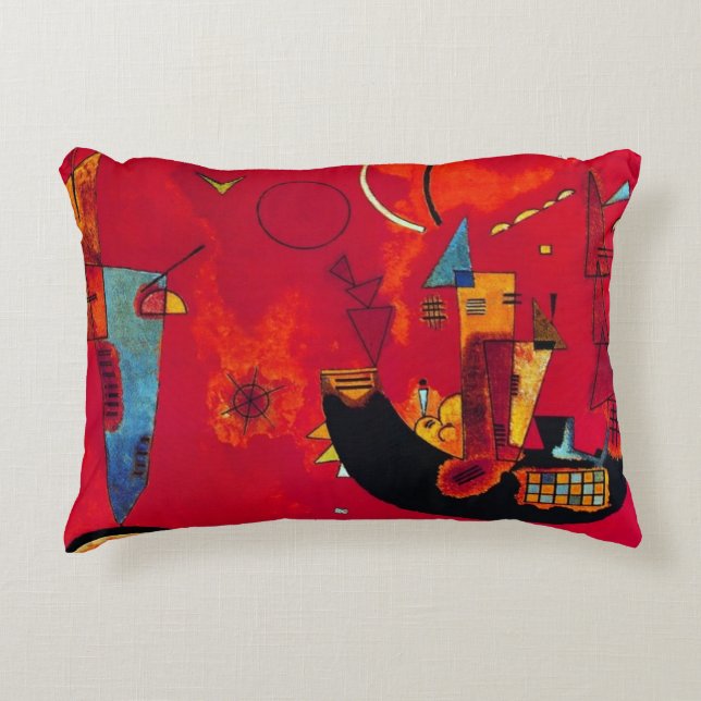Mit und Gegen, 1929 by Wassily Kandinsky Decorative Cushion (Front)