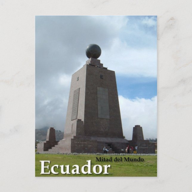 Mitad del Mundo Ecuador equator line monument Postcard (Front)
