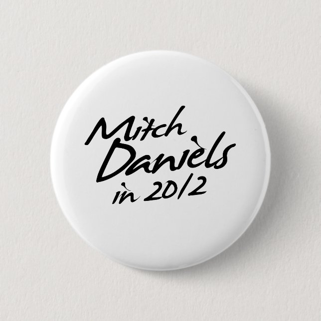 MITCH DANIELS 2012 Autograph 6 Cm Round Badge (Front)