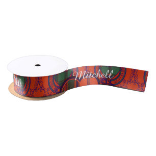 Mitchell clan Plaid Scottish kilt tartan Satin Ribbon