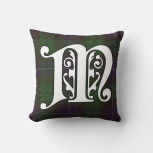 Mitchell Clan Tartan Monogram Cushion