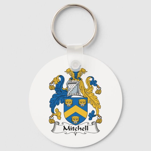Mitchell Family Crest Key Ring (Front)