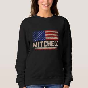 Mitchell Last Name Shirt Mitchell Name American Fl