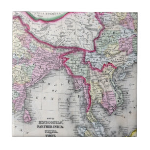 Mitchell Map India, Tibet, China & SE Asia Ceramic Tile