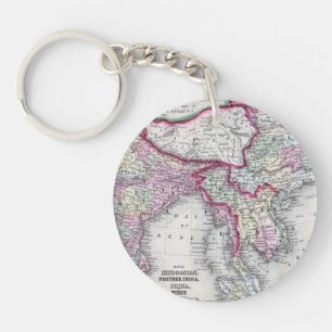 Mitchell Map India, Tibet, China & SE Asia Key Ring