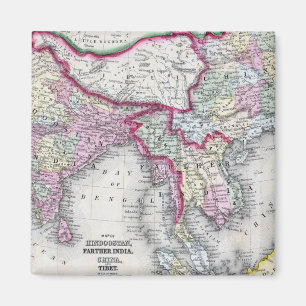 Mitchell Map India, Tibet, China & SE Asia Magnet