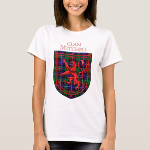 Mitchell Tartan Scottish Plaid Lion Rampant T-Shirt